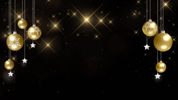 istock New year poster with golden balls and black background 1195266310