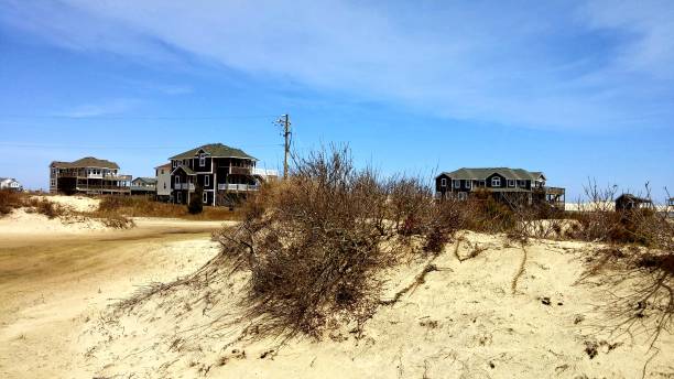 istock Sand dunes and houses 1195276132