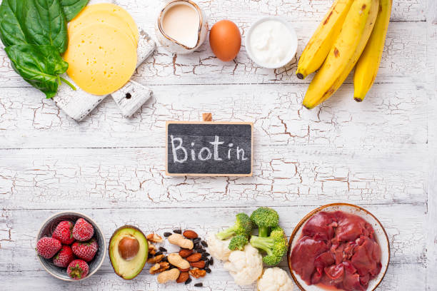 istock Natural sources of vitamin B7 biotin 1195276181