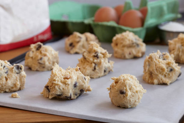 istock Freshly Made Chocolate Chip & Peanut Cookie Dough 1195289515