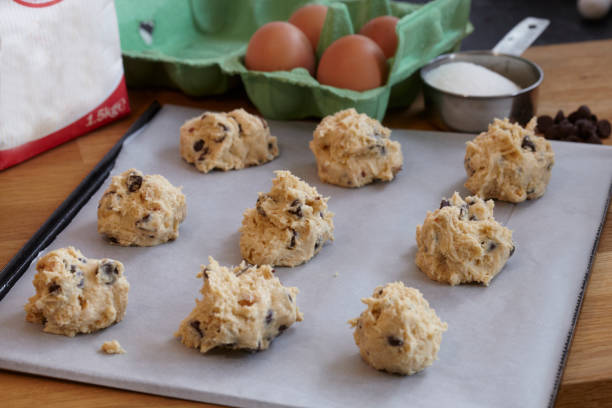 istock Freshly Made Chocolate Chip & Peanut Cookie Dough 1195289596