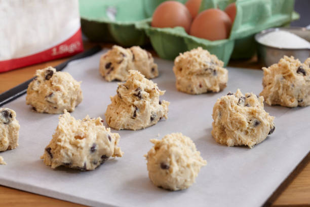 istock Freshly Made Chocolate Chip & Peanut Cookie Dough 1195289674