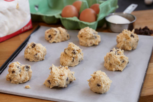 istock Freshly Made Chocolate Chip & Peanut Cookie Dough 1195289842