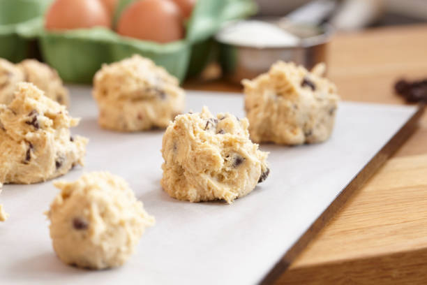 istock Freshly Made Chocolate Chip & Peanut Cookie Dough 1195291444