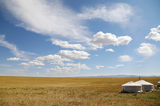 Mongolian Ger (Yurt) in Gobi Desert\nGobi, Mongolia