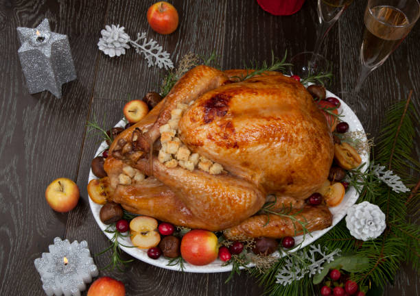 istock Roasted Christmas Turkey with Grab Apples 1195304929