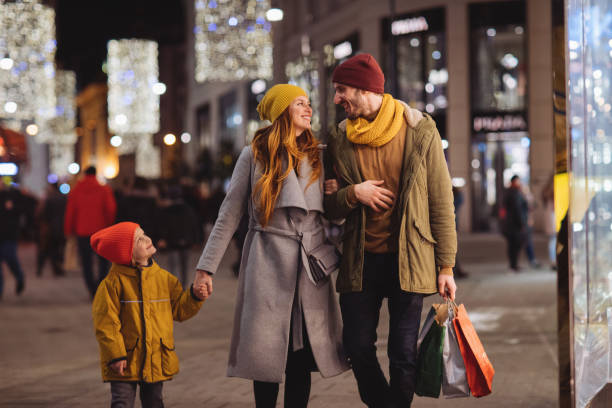 Loving parents with a kid
