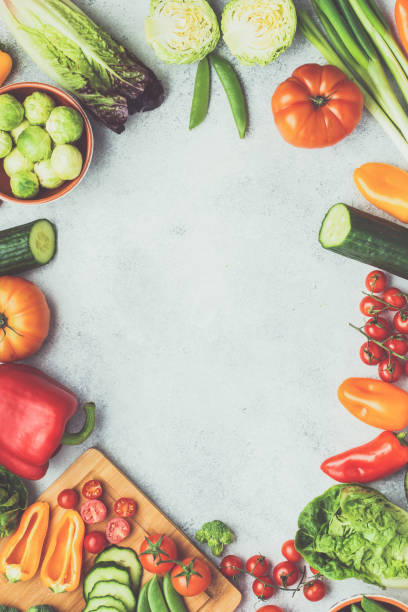 istock Fresh raw ingredients for salad 1195307762