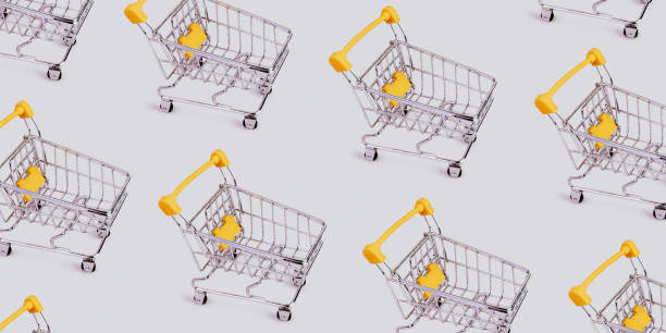 istock Banner with shopping cart. 1195309005