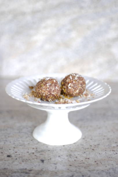 istock Healthy protein balls on white plate 1195316264