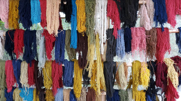 istock Naturally Dyed Alpaca Wool, Colorful selection of alpaca wool 1195347146