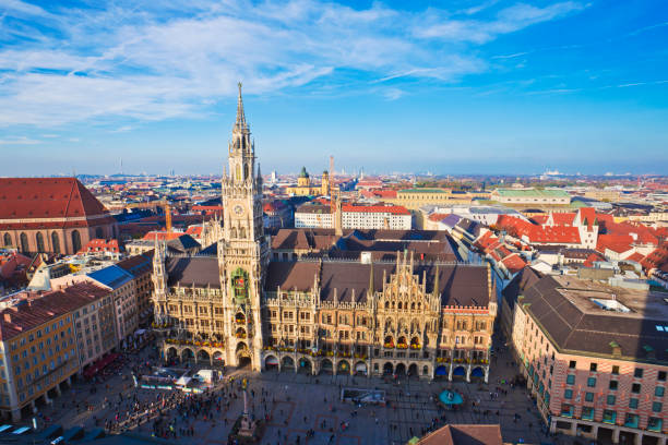 istock Aerial panoramic view of Old Town, Munich, Germany. 1195353016