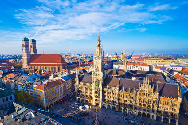 istock Aerial panoramic view of Old Town, Munich, Germany. 1195353021