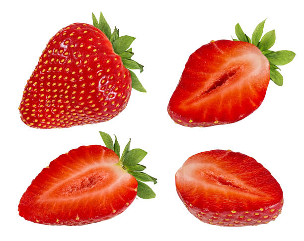 istock Strawberry isolated on white background with clipping path 1195354457