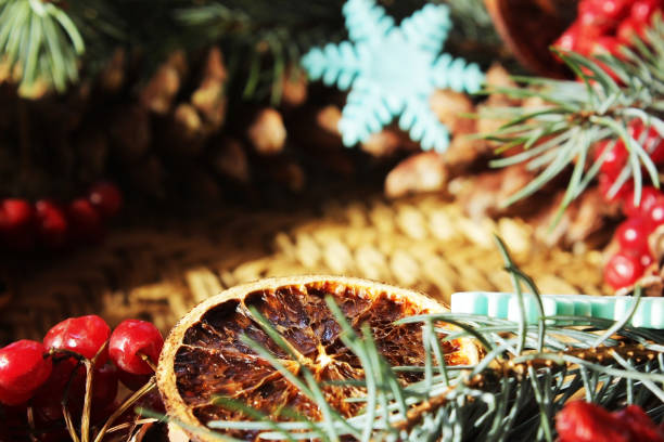 istock Christmas. Christmas wreath  handmade 1195357096