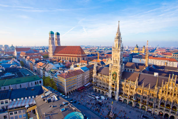 istock Aerial panoramic view of Old Town, Munich, Germany. 1195358049