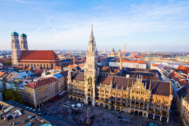 istock Aerial panoramic view of Old Town, Munich, Germany. 1195358062