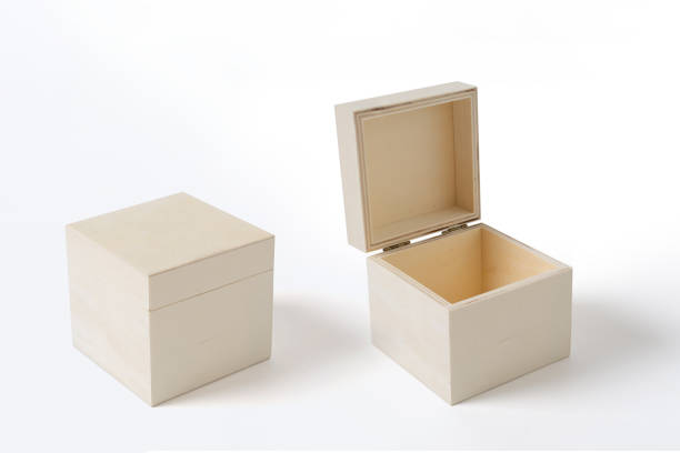 istock opened wooden box on white background 1195358871