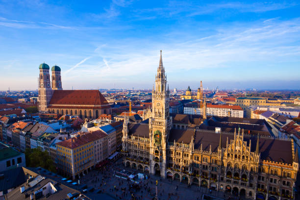 istock Aerial panoramic view of Old Town, Munich, Germany. 1195358932