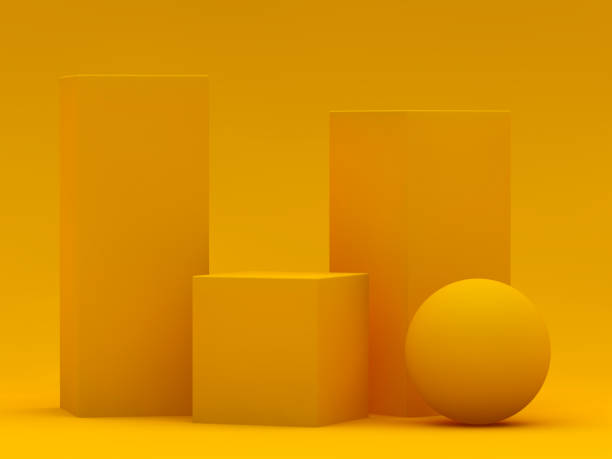 istock Abstract geometric background with shapes. 3D 1195359337
