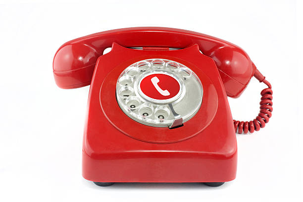 istock Old red 1970's telephone 119536409