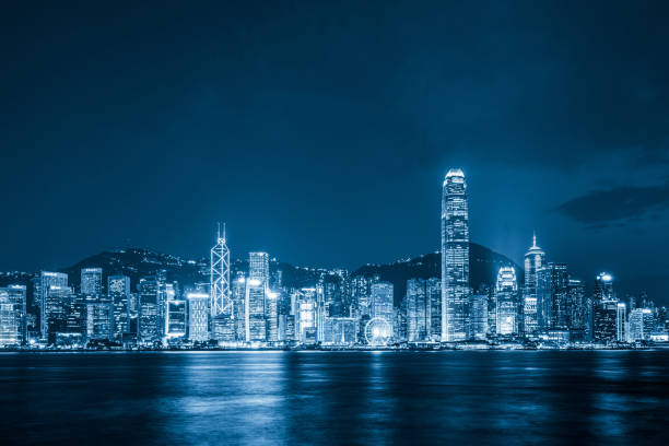 istock Modern skyscrapers shot, Hong Kong 1195365740