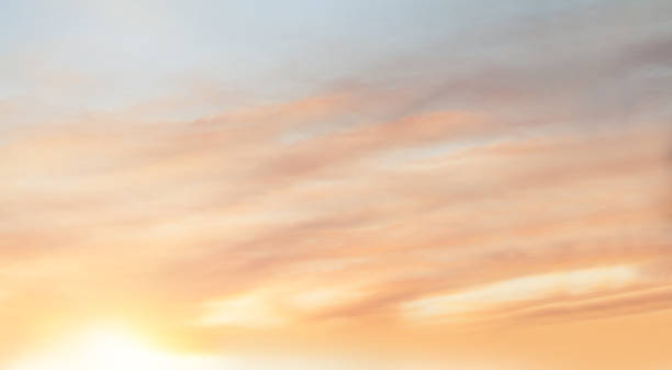 istock Red sky clouds background. Beautiful landscape with clouds and orange sun on sky 1195367236