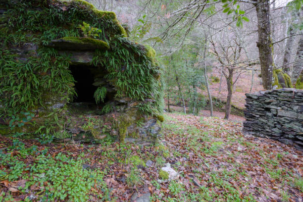 istock Old traditional oven abandoned in the forests of Courel 1195367247
