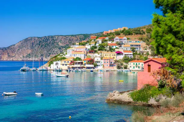 Photo of Picturesque Assos village in Kefalonia island, Greece