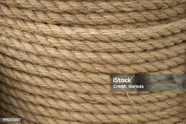 Texture Of Coiled Sisal Rope Several Layers Of Thick Rope As Background  Stock Photo - Download Image Now - iStock