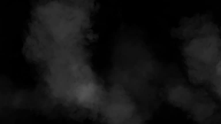 Dynamic Abstract Fog White Smoke Emanating From A Black Background