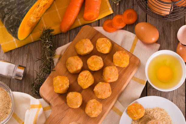 istock Pumpkin chicken meatballs. 1195378395