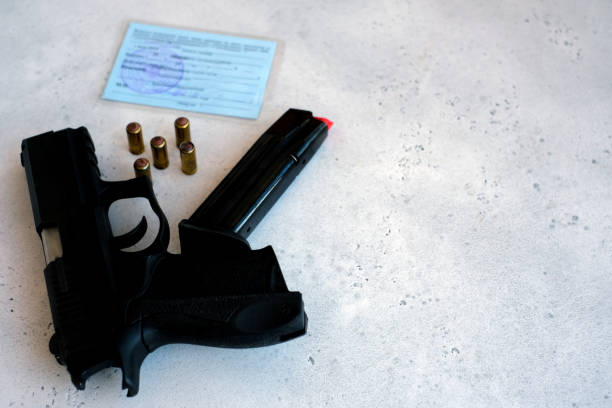 istock a pistol 9 mm and bullets to him 1195379658
