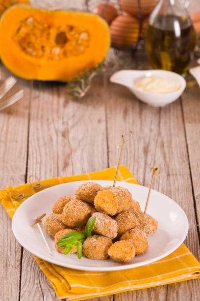 istock Pumpkin chicken meatballs. 1195380465