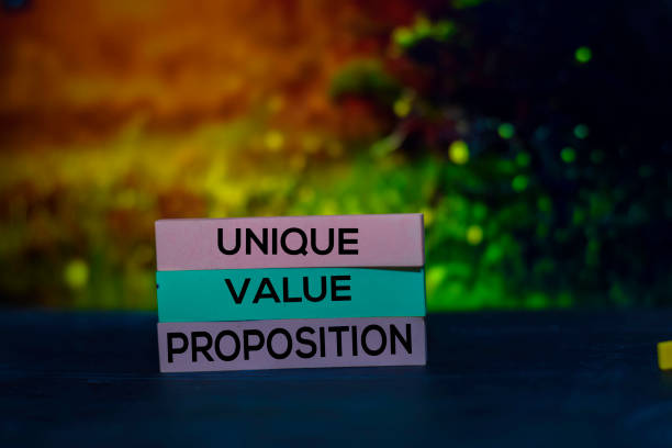 istock Unique Value Proposition - UVP text on sticky notes isolated on office desk 1195380837