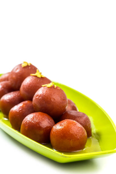 istock Indian Dessert Gulab Jamun. Sweet Dish isolated on white background 1195381607