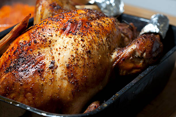 Oven Roasted Turkey stock photo
