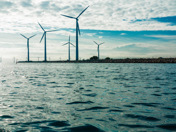 istock Wind turbines farm in Baltic Sea, Denmark 1195382868