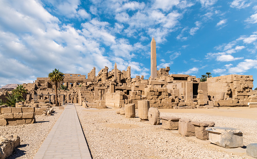 Karnak temple complex with Obelisk in Luxor, Egypt