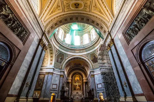 Interior Of Esztergom Basilica - Esztergom, Komorom-Esztergom, Hungary, Europe