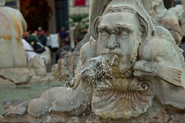 Statue in fountain in Rome