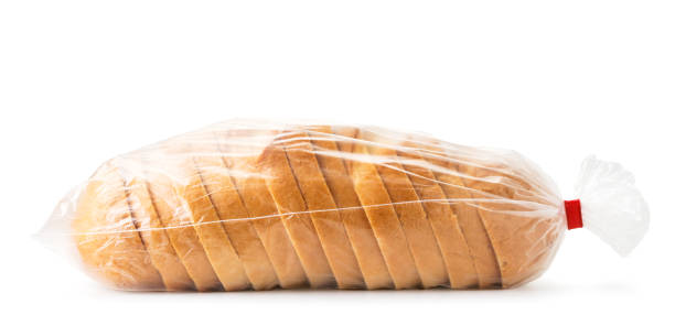 istock Sliced loaf of bread in a package on a white background. Isolated 1195395114