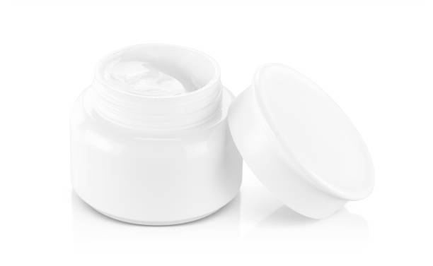 istock white plastic cream pot isolated on white background with clipping path 1195399593