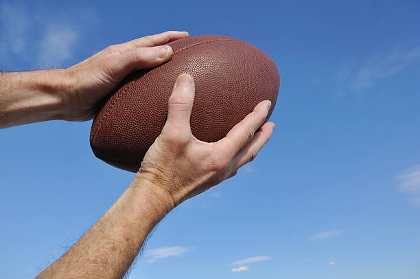 istock Receiver Catching an American Football Pass 119540285