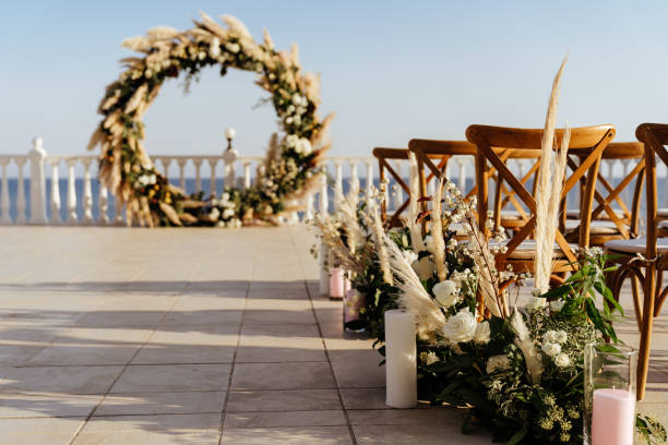 istock Decorations for the wedding ceremony. 1195406645