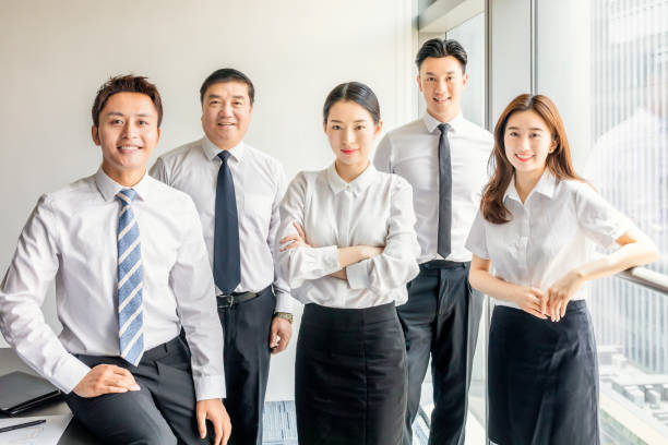 istock Confident cheerful Business Team Person 1195406685