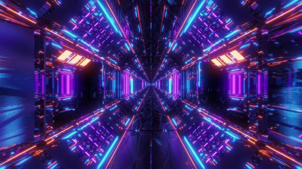 istock high reflective glowing scifi tunnel corridor with futuristic lights and reflections 3d illustration background wallpaper 1195408328