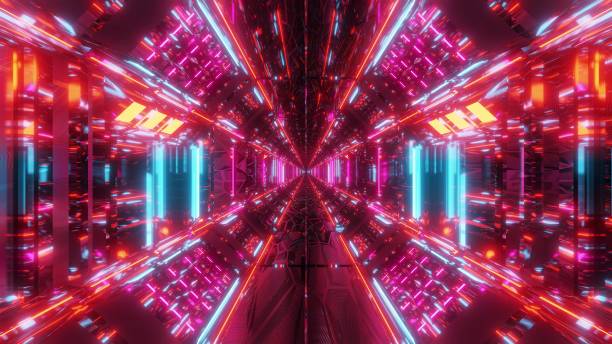 istock high reflective glowing scifi tunnel corridor with futuristic lights and reflections 3d illustration background wallpaper 1195409561