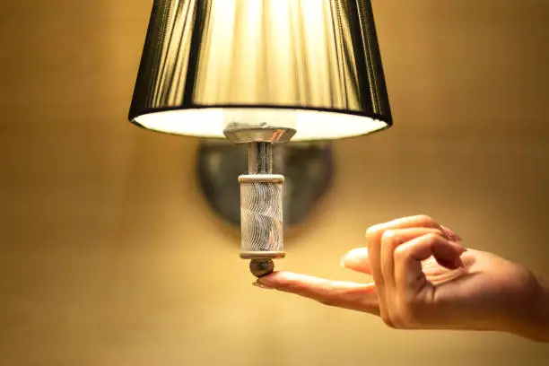 Photo of Turn-off the lamp, Energy saving concept.