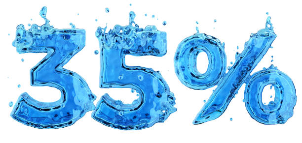 istock 35 percent off discount symbol water splash 1195412679